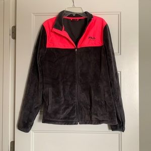 Fila Fleece Soft Jacket Gray/Pink